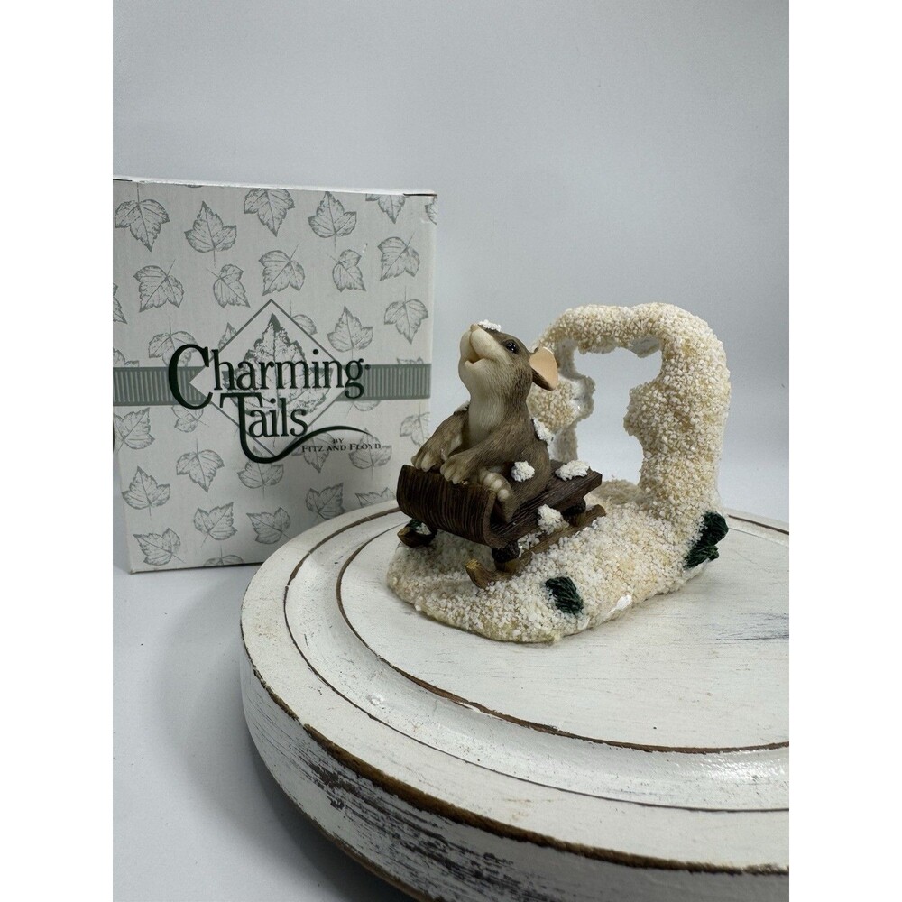Vintage Charming Tails Dashing Through The Snow Fitz And Floyd With Box